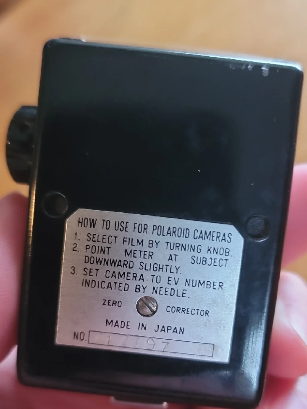 Vintage Walz exposure light meter designed for use with Polaroid cameras